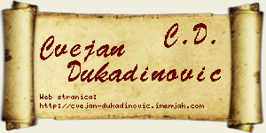 Cvejan Dukadinović vizit kartica